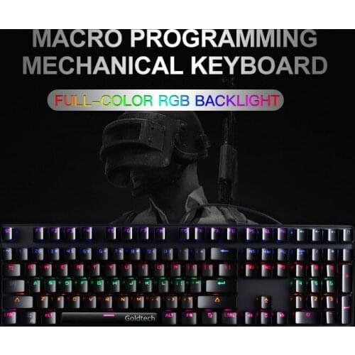 Mechanical Keyboard 108-Key Blue Switch Gaming Keyboard For Desktop Laptop Office Wired