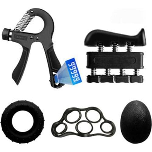 5PC Gym Fitness Adjustable Electronic Hand Grip Set Finger Forearm Strength Muscle Recovery Heavy Hand Gripper Exerciser Trainer