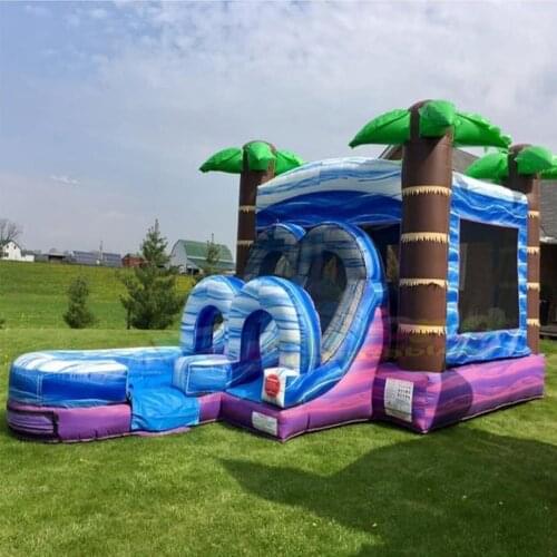 Outdoor party jumpers inflatable bounce house tropical bouncy castle bounce combo
