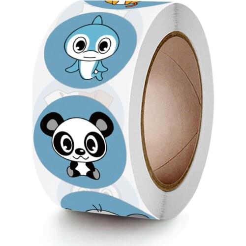 500Pcs Cartoon Roll Reward Stickers Motivational Stickers for Kids School Reward Students Teachers Cute Animals Stickers Labels