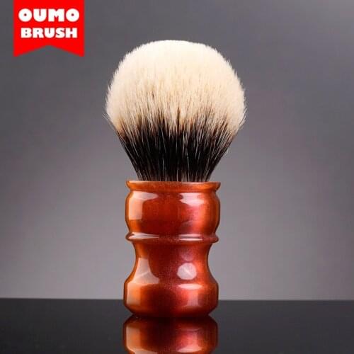 OUMO BRUSH- OUMO AURORA CHUBBY shaving brush with Manchuria SILK WT HOOK BOAR 10 different knots to choose