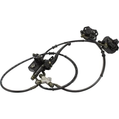 Front Brake Assembly Front one with two disc brake brake pump For 125-250CC ATV Dirt-Bike Quad Go-Kart hydraulic caliper Brake