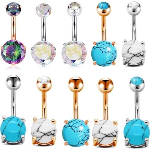 1Pcs New Fashion Personality Wild Belly Pine Ball Umbilical Nail Human Body Piercing Stainless Steel Piercing Jewelry