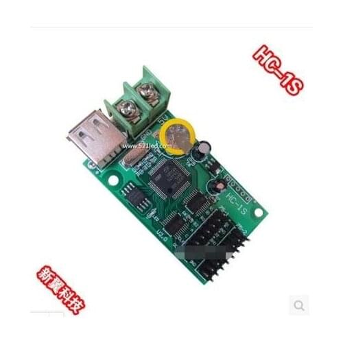 HC-1S USB port full color LED control card U disk asynchronous led controller with 2*hub75b port for p3,p4,p5,p6,p8,p10 display