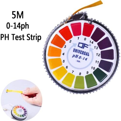 Portable PH Test Strips Roll Full Range 1-14 Litmus Test Paper Strip For Acidic Alkaline Test - 16.4 ft Analysis Instruments