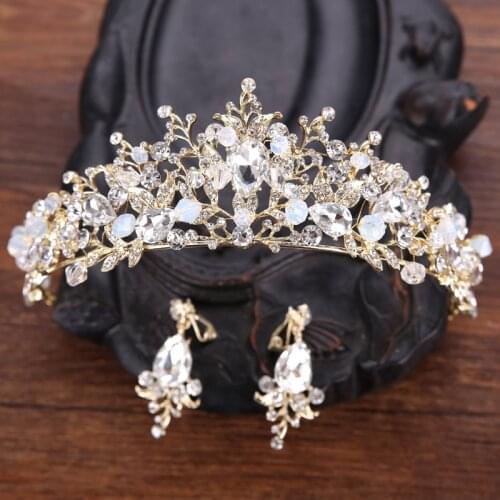 Wedding Crown Bridal Headpiece Hair Jewelry Accessories Rhinestones Crystal Tiaras Women Headdress Headband