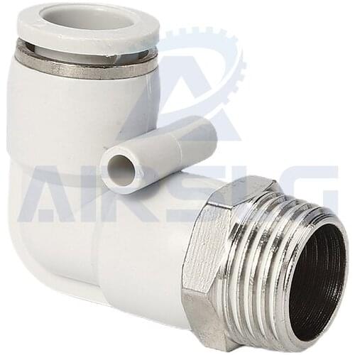 High Quality PL4 8 10 12 14-1/8'' 1/4'' 3/8'' 1/2'' High Pressure Pneumatic Pipe Threaded Elbow Quick Joint Connector Fitting