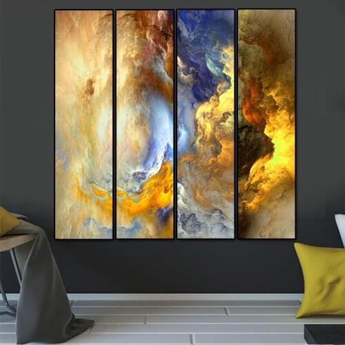 Colorful Clouds Canvas Painting Landscape Sky Abstract Posters and Print Modern Wall Art Pictures for Living Room Bedroom Aisle