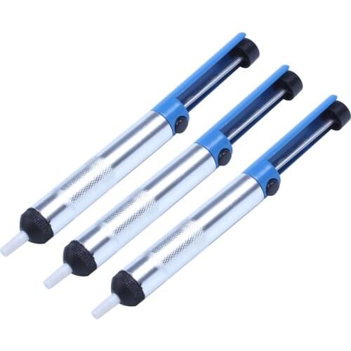 3pcs Aluminum Solder Sucker Desoldering Vacuum Pump Solder Removal Tool Vacuum Soldering Iron Desolder Suction Tin Pen Tools