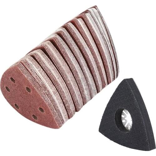Quick-Release Triangular Sanding Pad Oscillating Saw Blade With 100pcs Sander Sheet Oscillating Tool Saw Blades Accessories