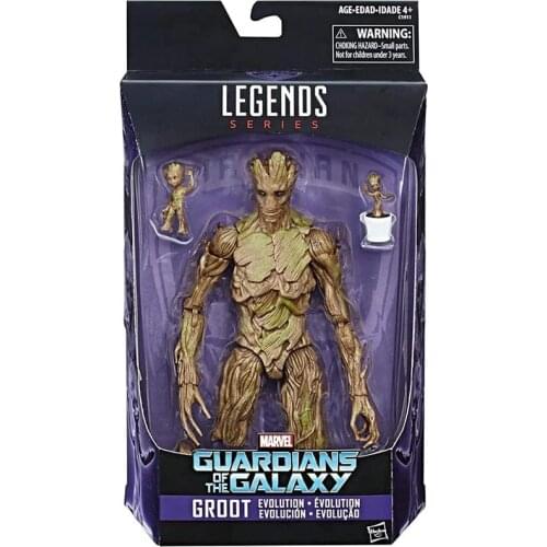 Hasbro Marvel Legends Guardians of The Galaxy Groot Evolution Action Figures Set-Exclusive 6-Inch Action Figure