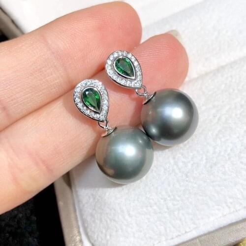 Green Stone 925 Silver Earrings Findings Settings Base Mountings Parts Mounts for Pearls Agate Coral Beads Stones Crystal