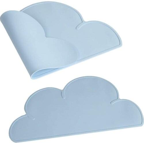 1Pcs Cloud Shape Food Grade Silicone Table Pad Placemat Kids Plate Mat Waterproof Heat Insulation Kitchen Gadget Easy Cleaning