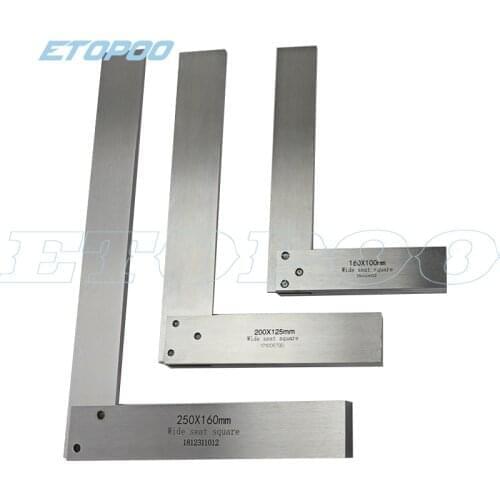 63x40mm 160x100mm Machinist Square 90 Degree Right Angle Engineer Set Precision Ground Steel Hardened Angle Ruler square ruler