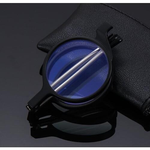 Easy Carry Folding for Women & Men Compact Readers with Keychain Case Mini Reading Glasses Presbyopia Eyeglasses