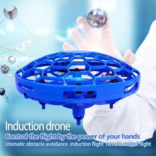Mini Helicopter UFO RC Drone Hand Sensing Infrared Aircraft Anti Collision Flying Interactive Electronic Induction Toys For kids