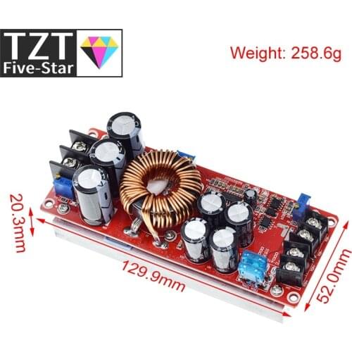 TZT 1200W 20A DC Converter Boost Step-up Power Supply Module IN 8-60V OUT 12-83V