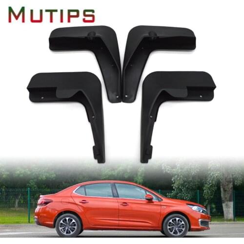 Mutips rear car mud flaps exterior parts mudguards accessories wheel cover For Citroen C4 L C4L 2013 2014 2015 2016 2017 Sedan