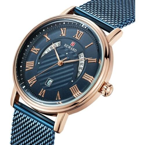 Men QuartzWatch Waterproof Casual Sport Stainless Steel Mesh Band Business Wristwatch Male Clock Relogio Masculino