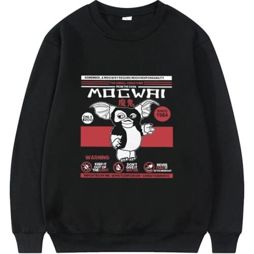 2021 New Your Pet Mogwai Gremlins Sweatshirt for Men Fashion Awesome Sweatshirts Gizmo 80s Movie Mogwai Monster Sci Fi Pullover