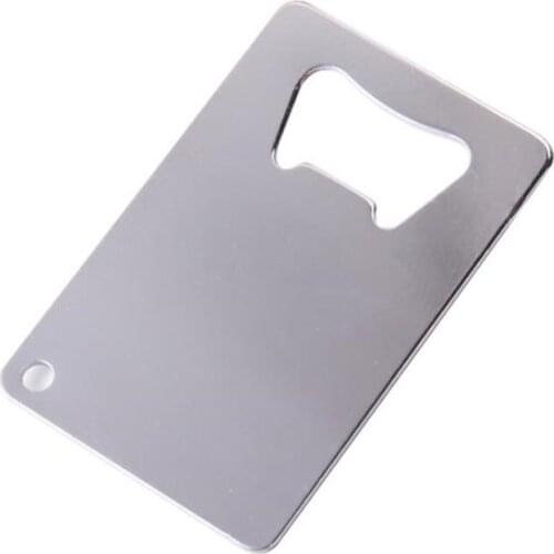 Credit card opener Stainless Steel portable Soda Beer Bottle Cap Opener Credit card shaped Bar Kitchen Tool F20173495