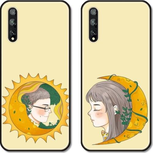 Couple Phone Case For Huawei Y 5 6 7 8 9 A P S Pro 2020 2019 black cell shell