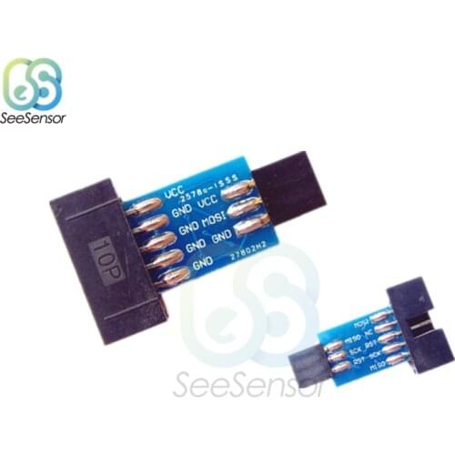 10Pin To 6PiN Convert To Standard 10 Pin To 6 Pin Adapter Board For ATMEL STK500 AVRISP USBASP ISP Interface Converter AVR