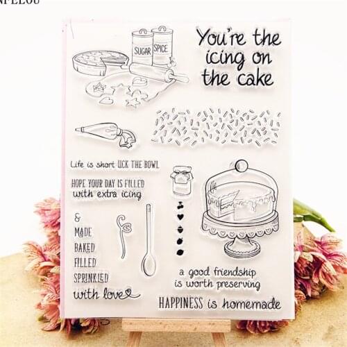 Cheese Cake Transparent Silicone Rubber Clear Stamps Cartoon For Scrapbooking/DIY Easter Wedding Album