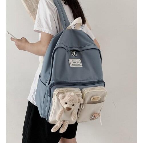 Schoolbag female Korean version Harajuku junior high school birthday cute high school student girl Mori backpack