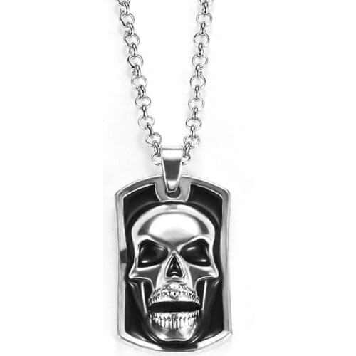 Stainless Steel Skull Brand Necklaces Retro Necklaces Men Hip Hop Necklaces Charm Men Fashion Jewelry Send Gift To Friends