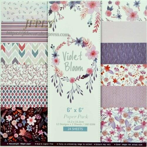 Flower Gardens Series Scrapbooking Paper Pack Craft Paper Art Card Card Making 6 Inches 24Sheets /pack A06