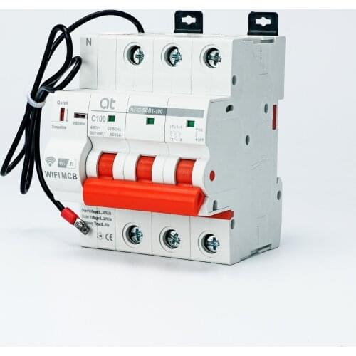 4P Tuya WIFI Circuit Breaker Timer Remote Control Wireless Intelligent Automatic Smart Switch 35mm din rail