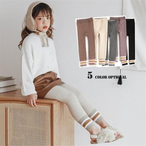 Thicken Children Leggings Cashmere Warm and Comfortable Autumn Winter Soft Girl Trousers Leggings for Girls Age 3-12T