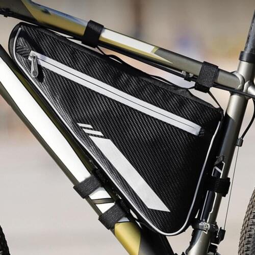 Bicycle Bag Reflective Waterproof Large Capacity Portable Triangle Frame Bag Cycling Accessories
