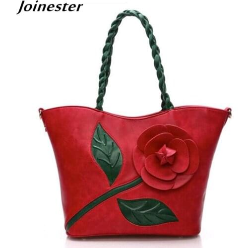 PU Leather Handbag Women Flower Vintage Shoulder Bag Ladies Messenger Bags Retro Casual Hand Tote and Purses Satchel Tote Bags
