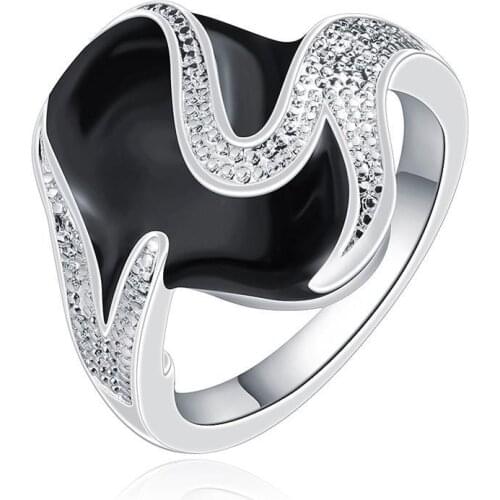 Hot size 7 8 high quality Specials silver color wedding cute nice Charm elegant women Ring free shipping R667