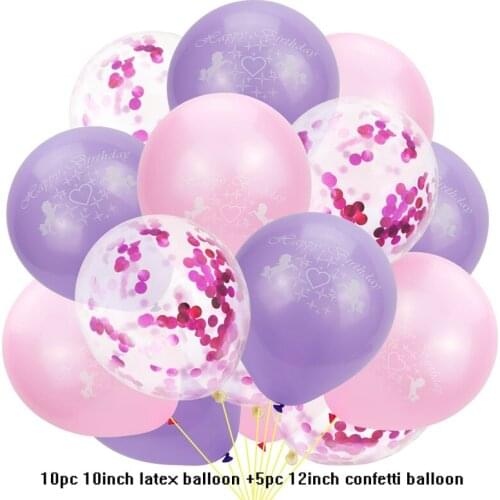 15pc Unicorn Latex Confetti Balloon Party Balloons Birthday Unicorn Item Decoration Birthday Party Decoration Balloons Supplies