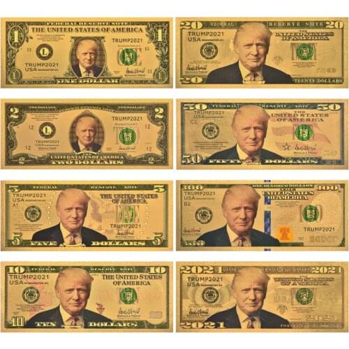 2021 Donald Trump Fake Money USA Dollar Gold Banknotes Prop Money America Bank Notes Personalized Gift Dropshipping