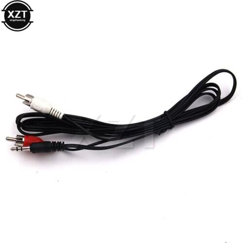 3.5mm Plug Jack to 2 RCA Male Stereo Audio Earphone Y Splitter Adaptor Cable High Speed