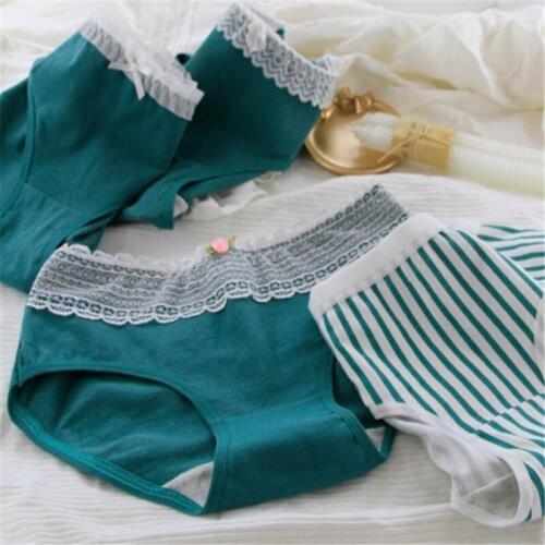 4Pcs Girlss Cotton Blend Panties Briefs Lingerie Shorts For Women Ladies Girls 029-4