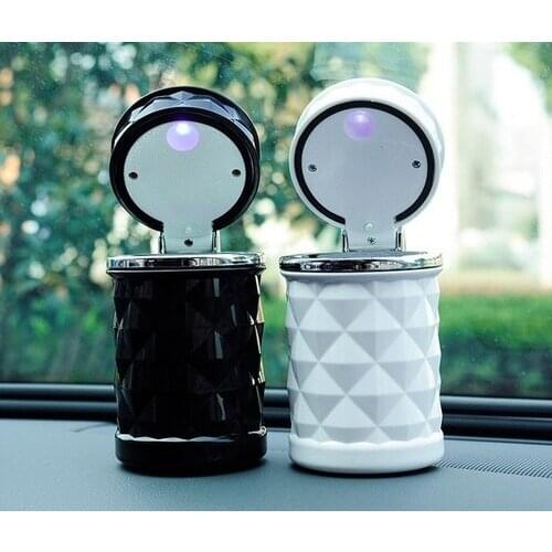 Car LED Ashtray Garbage Coin Storage Cup Container Cigar Ash Tray Car Styling Universal Size