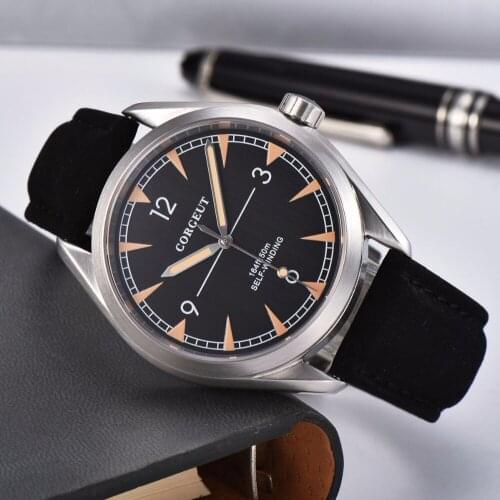 Corgeut Automatic Mechanical Watch Luxury Fashion Casual Brand Leather Man waterproof sport male Watches relogio masculino