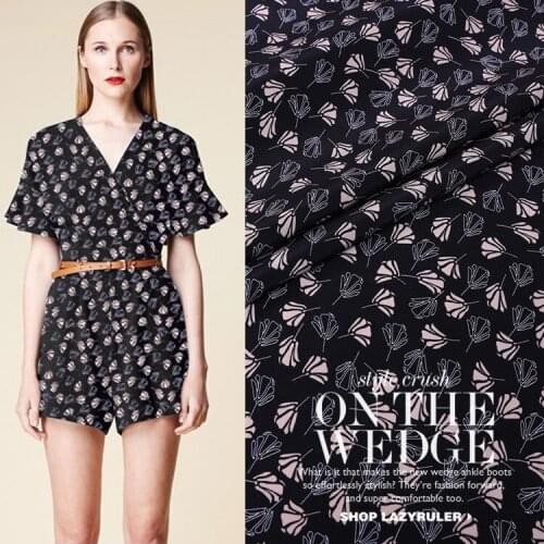 Customized spring and summer digital printing silk drape breathable mulberry silk crepe de chine dress shirt silk fabric