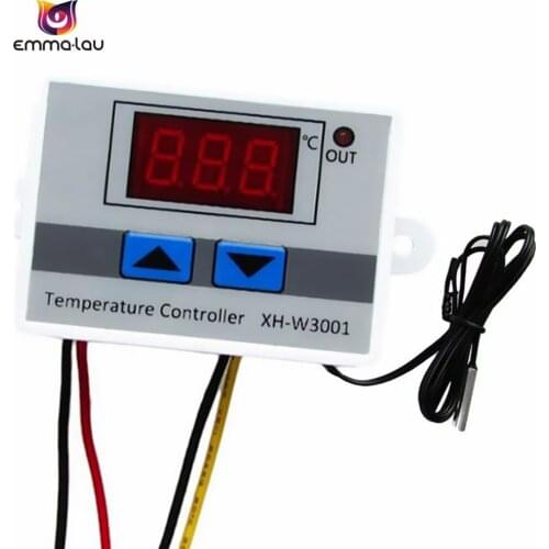 New 220V 10A Digital LED Temperature Controller XH-W3001 Cooling Heating Thermostat Switch With NTC Probe
