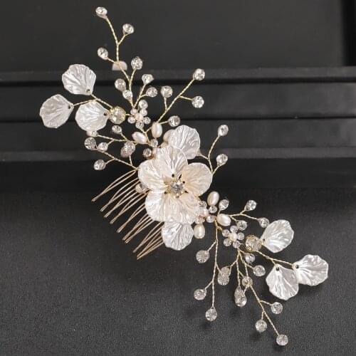 Flower Rhinestone Hair Comb Hair Accessories For Women Hair Jewlery Comb Headband Bride Hair Accessories Wedding Jewelry
