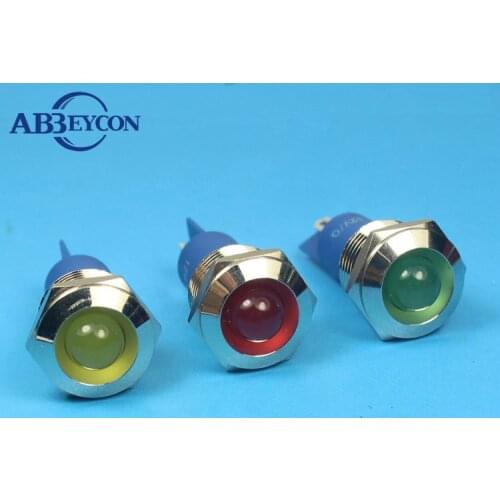 IN82 hot-sell 14mm inclined head IP67 20mA indicator light 36V pilot lamp