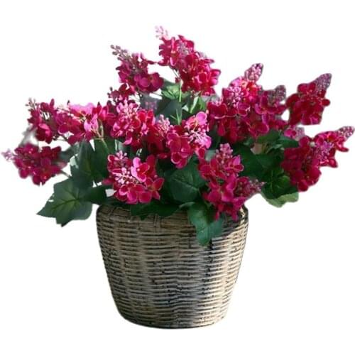 7Pcs Fake Hyacinth (5 Stems/Bunch) 12" Length Simulation Hyacinthus Orientalis for Wedding Centerpiece 5 Colors