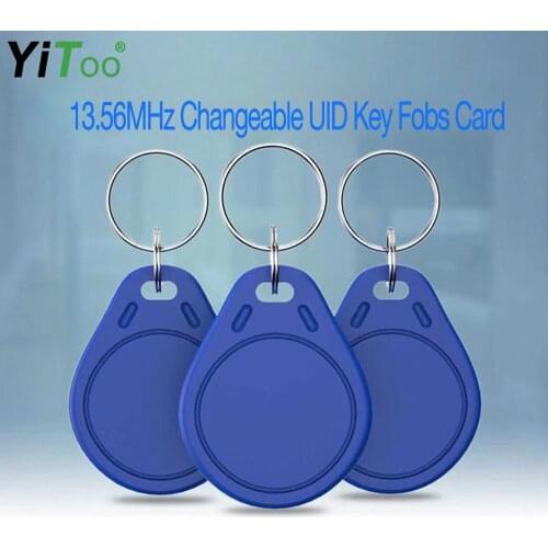 YiToo Changeable UID Keys Fobs 13.56MHz RFID Cards Access Control Card MF NFC Token Tags Smart Lock Cards, Can Copy IC Cards