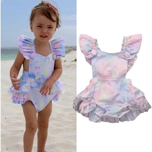 Floral Newborn Infant Baby Girl Bodysuit One Piece Bow-knot Jumpsuit Outfits Sunsuit Clothes Baby Clothing Bodysuits One-Pieces