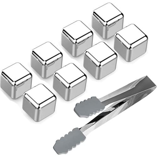 304 Stainless Steel Ice Cubes Reusable Chilling Whiskey Stone for Wine Beer Whiskey Cooler Rocks Party Bar Accessories